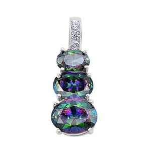 Sterling Silver Mystic Topas Trio Pendant